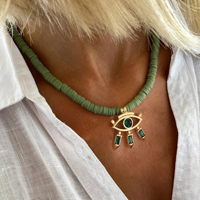 Vintage Round Charm Layered Necklace Women's Jewelry
