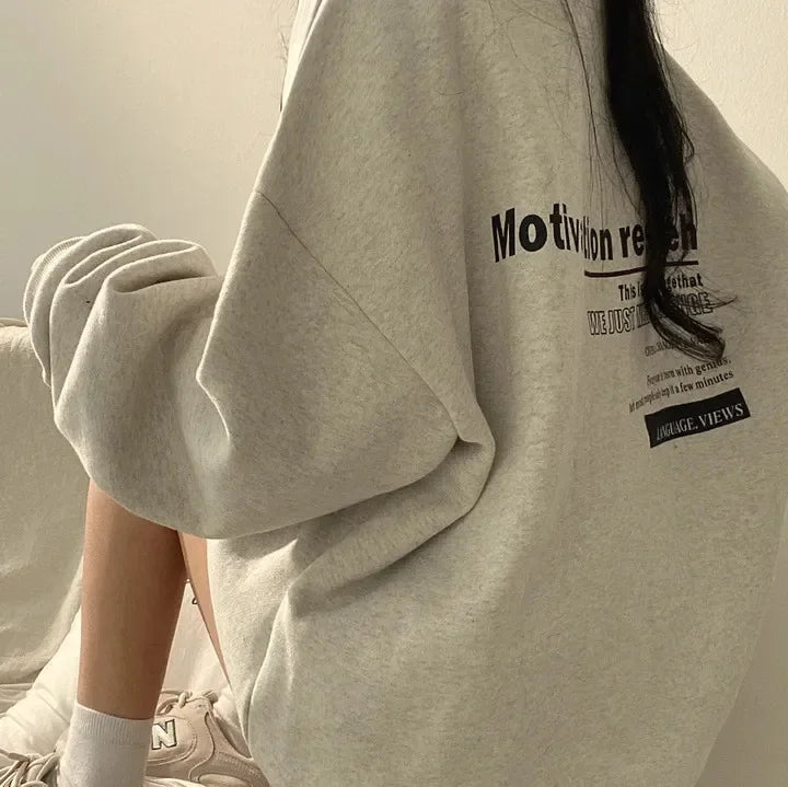 Women Sweatshirts Oversized Spring Hoodie Long Sleeve Casual Letter Print