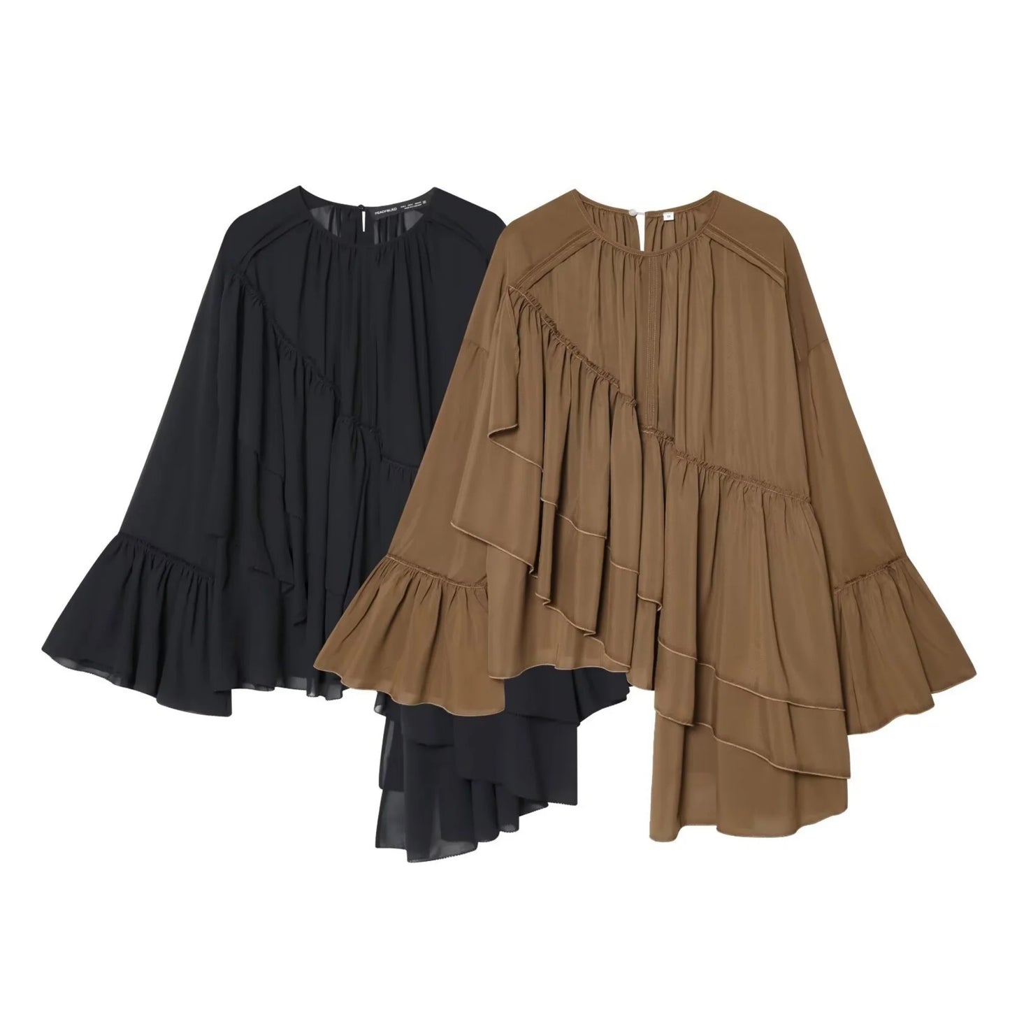 Blouse Chiffon Ruffle Casual Shirt