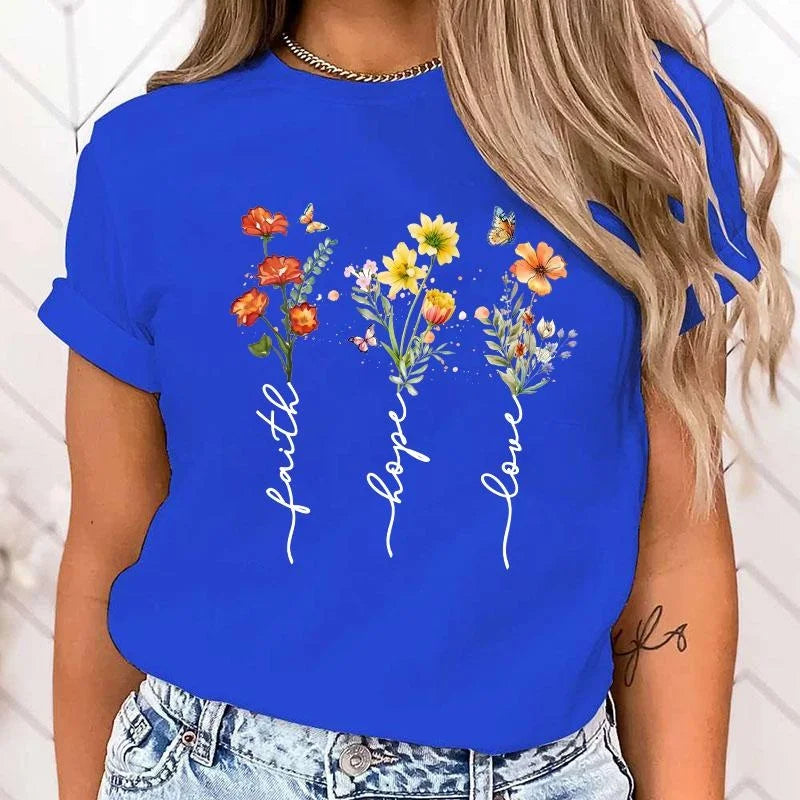Women's Blouses T Shirt   Short Sleeve