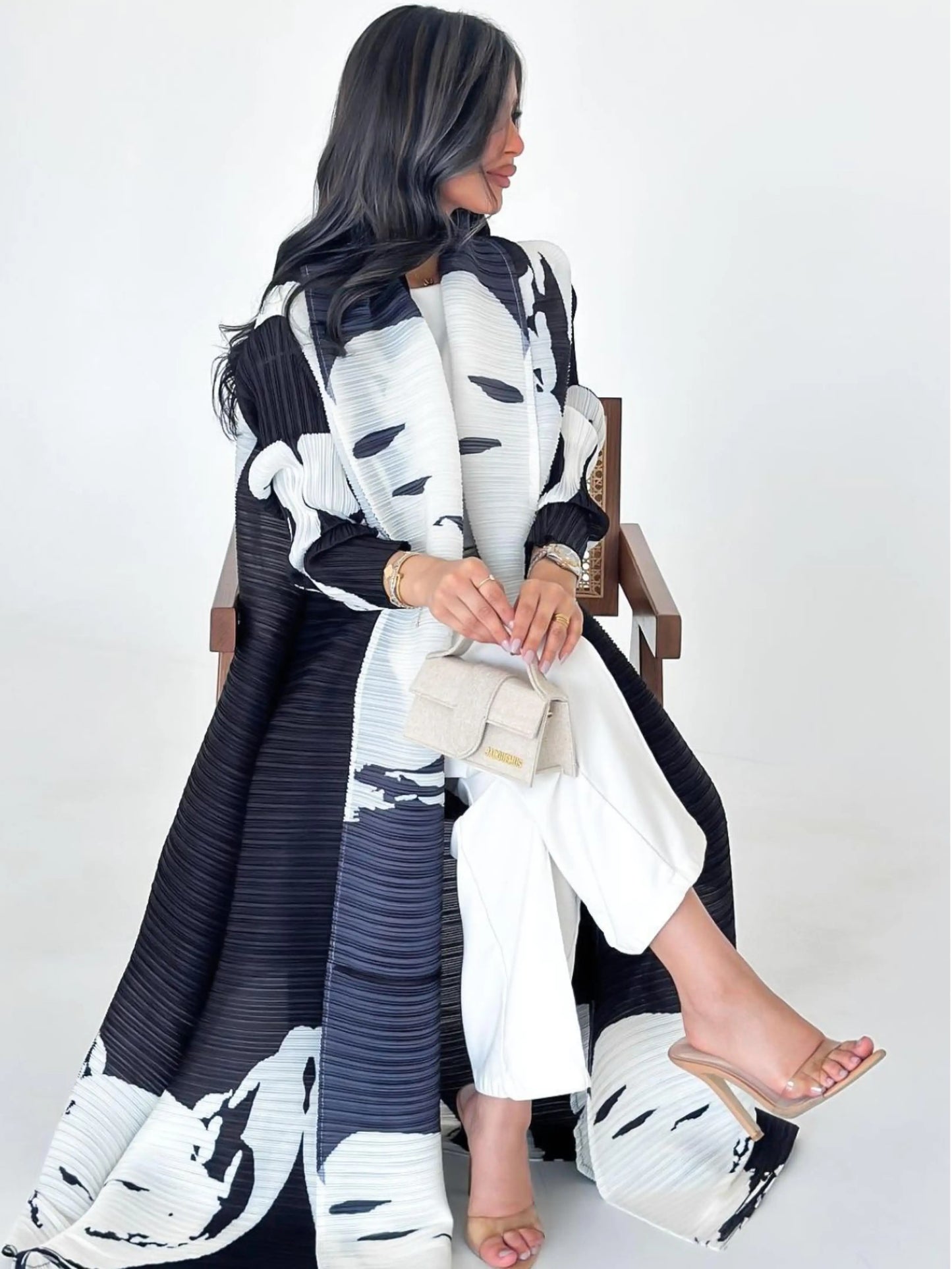 wear a long robe  abaya, with an outer cardigan