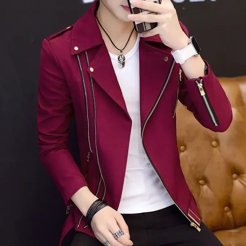 Coats Black Leather Jacket for Men