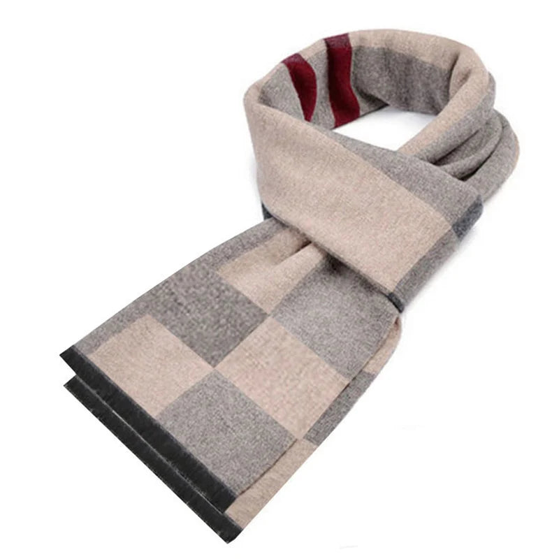 Cashmere Shawl Luxury Brand Scarf Soft Keep Warm Outdoor Grey Knit Neckerchief