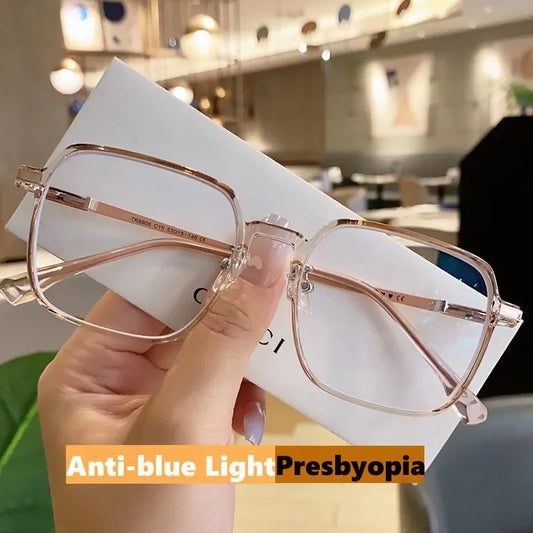 Women's Luxury Reading Glasses Vintage HD Vision Blue Light