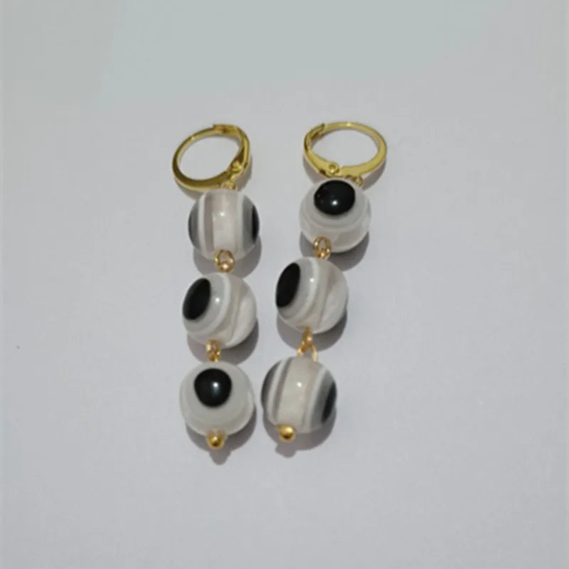 Red Pearl Long Tassel Earrings