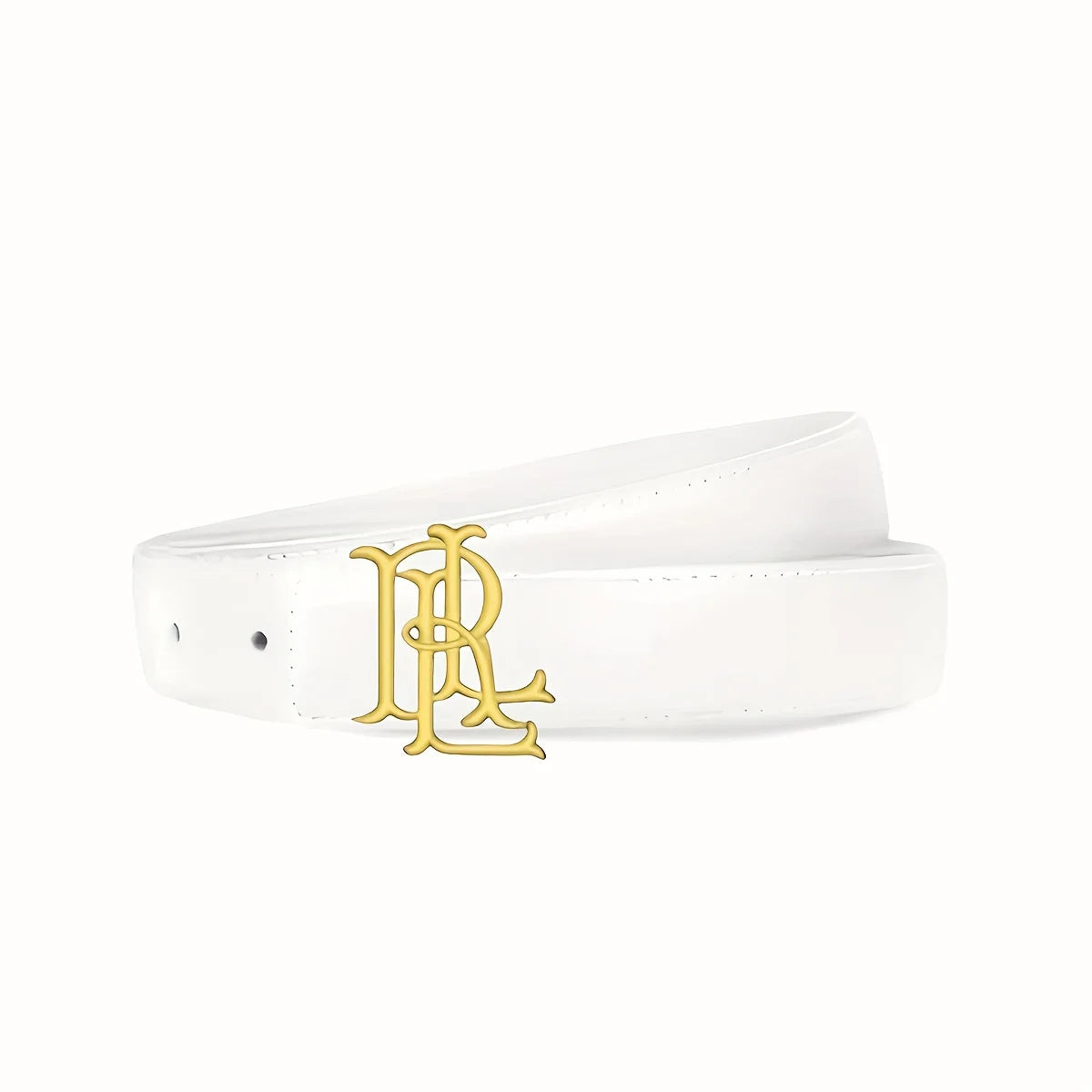 Women’s Elegant Gold Letter Belt - A luxurious brown-black belt