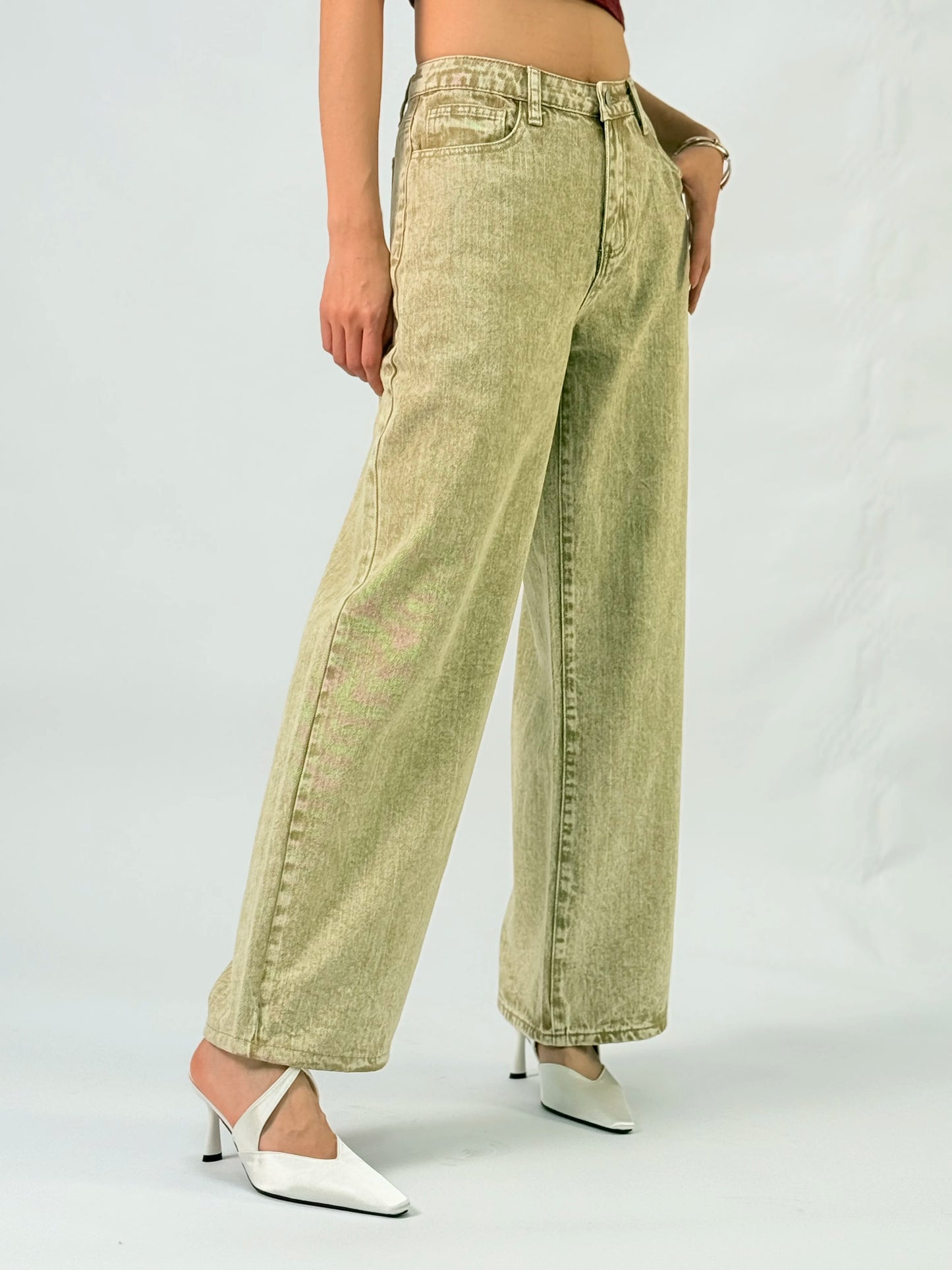 Women's jeans loose fit jeanswater-washed unique craftsmanship