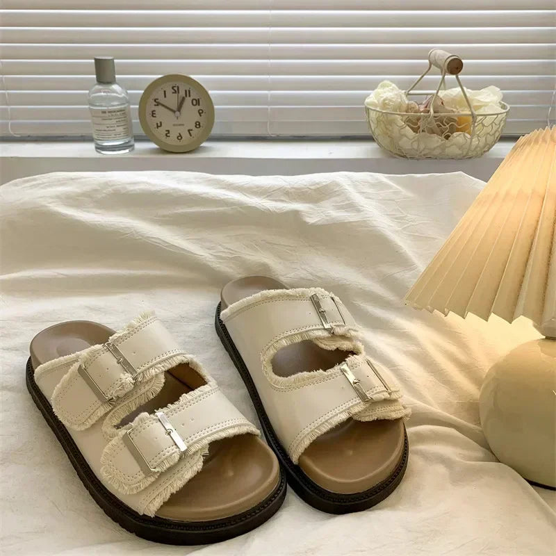 High Quality Female Shoes Ladies Slippers Platform Soft Slides