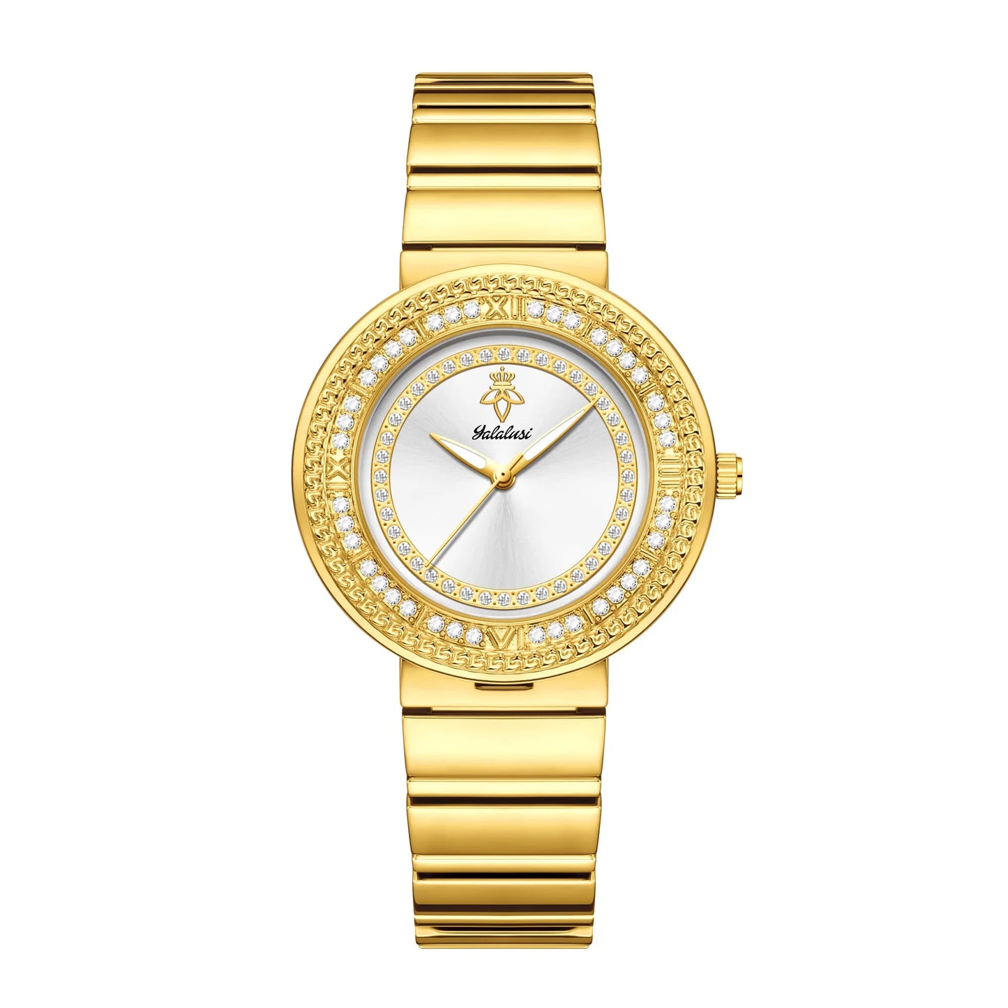 Luxury Diamond-Set Bracelet Watches Quartz Water-Resistant