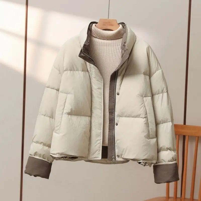 Womens Parkas Crop Puffy Coats  Slim Thick  Streetwear Chic Jacket
