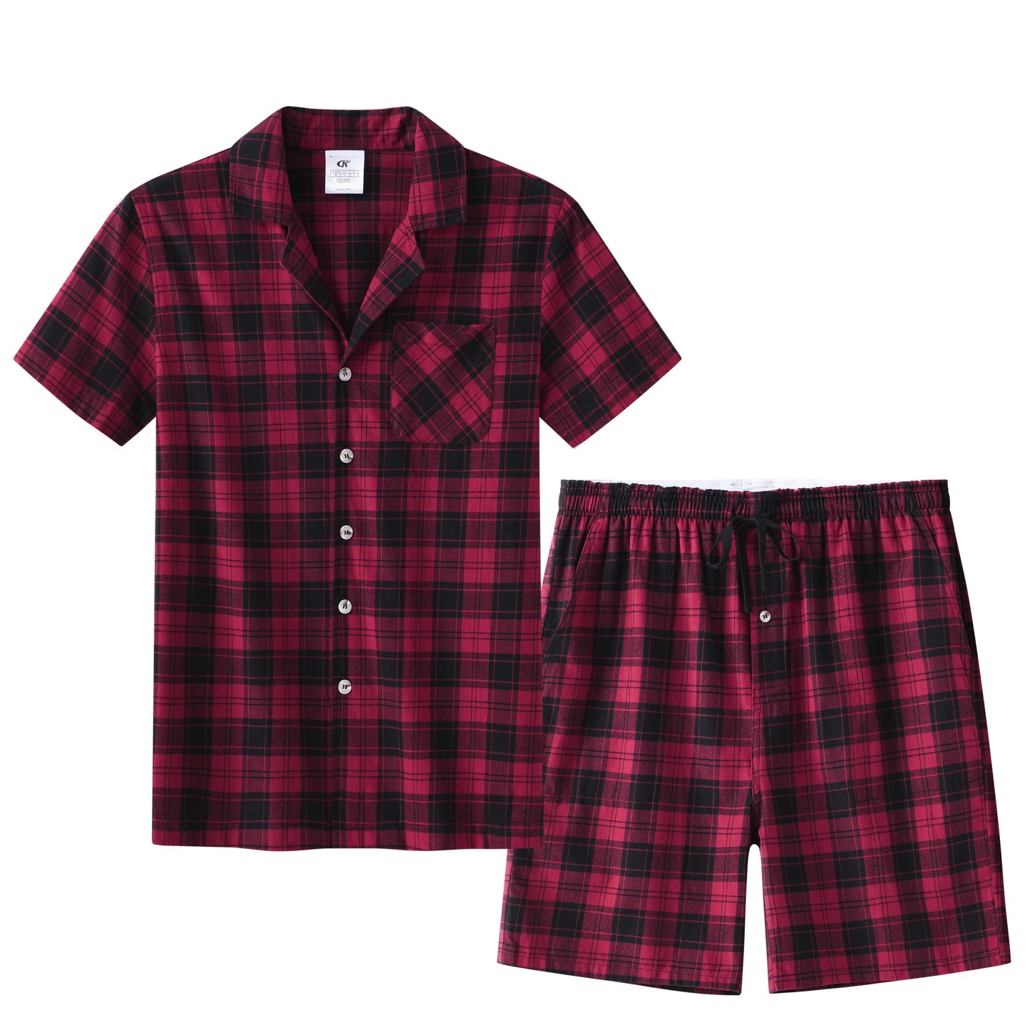 Men Summer Short Pajama Set Breathable Crop Pajama Short Sets Bottoms & Tops
