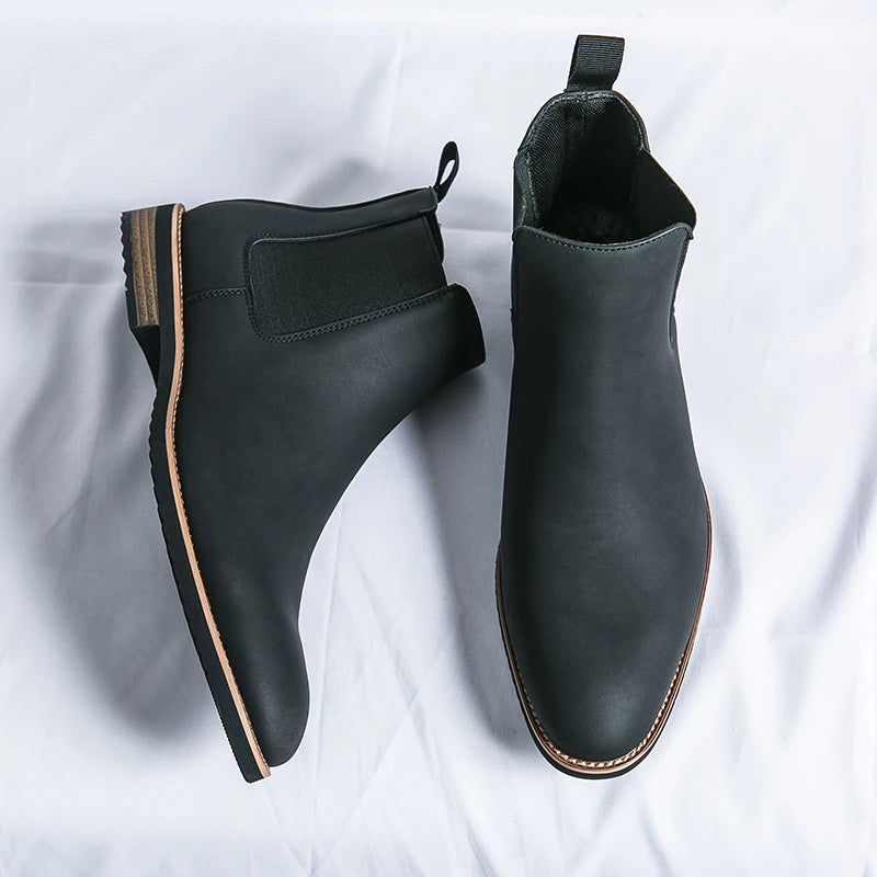High Quality Boots for Men Brand Business Leather Boot