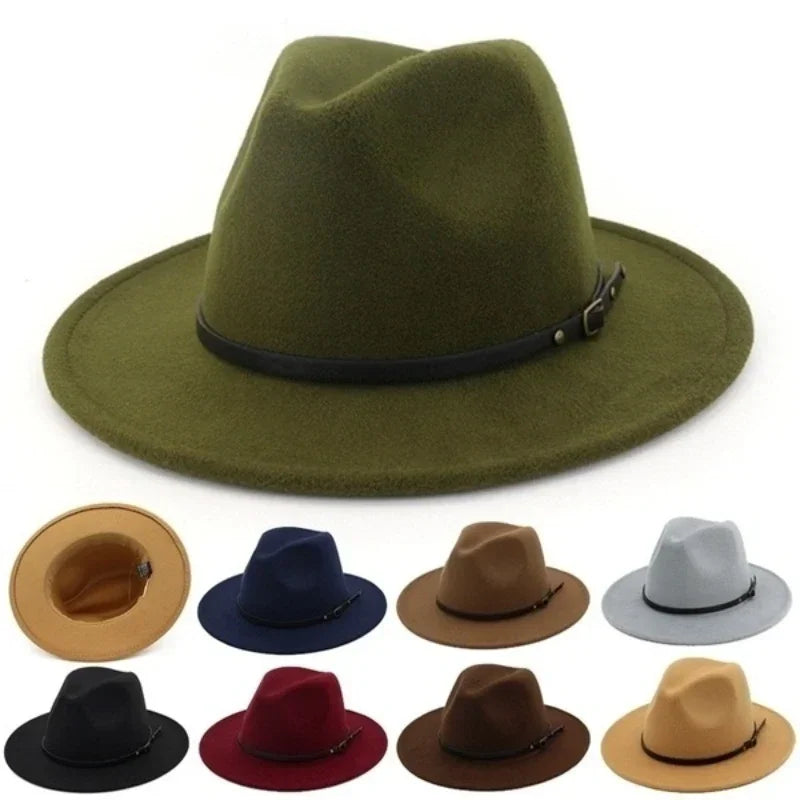 Men / Women Vintage Wide Brim Hat Church Party