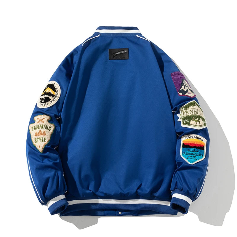 Winter Varsity Jacket Men Women Letter Badge American Baseball Jacket Street Fashion