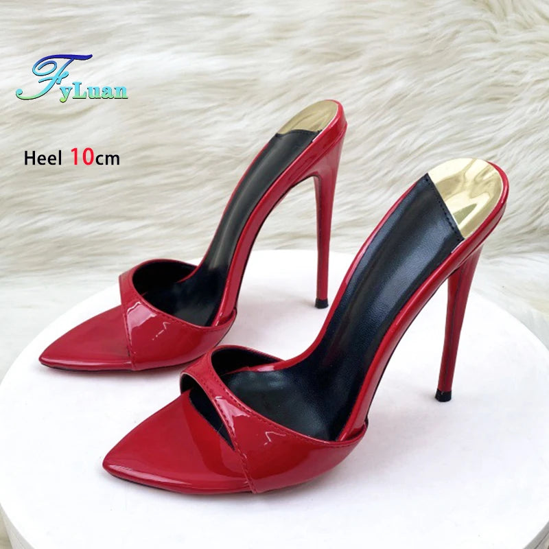 High Heels For Women's Slides Pointed Toe Sandals