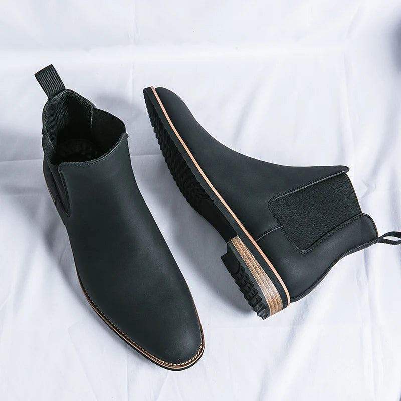 High Quality Boots for Men Brand Business Leather Boot