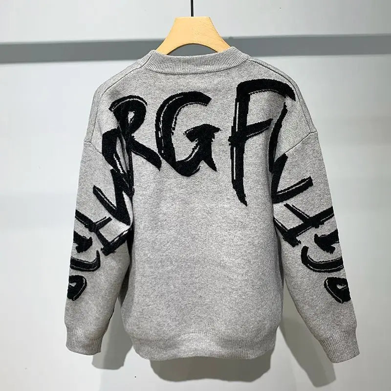 Trendy  Fashion Long-sleeved Sweater  Knitted Sweater