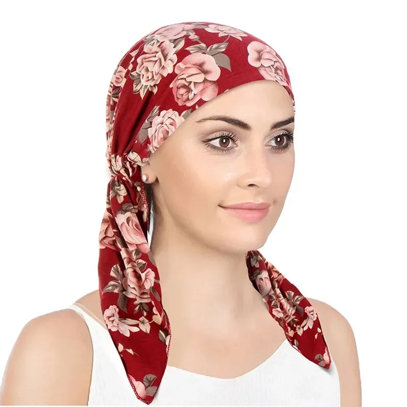 Women Soft Turban Hat Headbands Pre-Tied