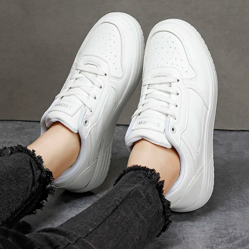 Comfortable White Shoes Ladies Luxury Black Flats Shoes