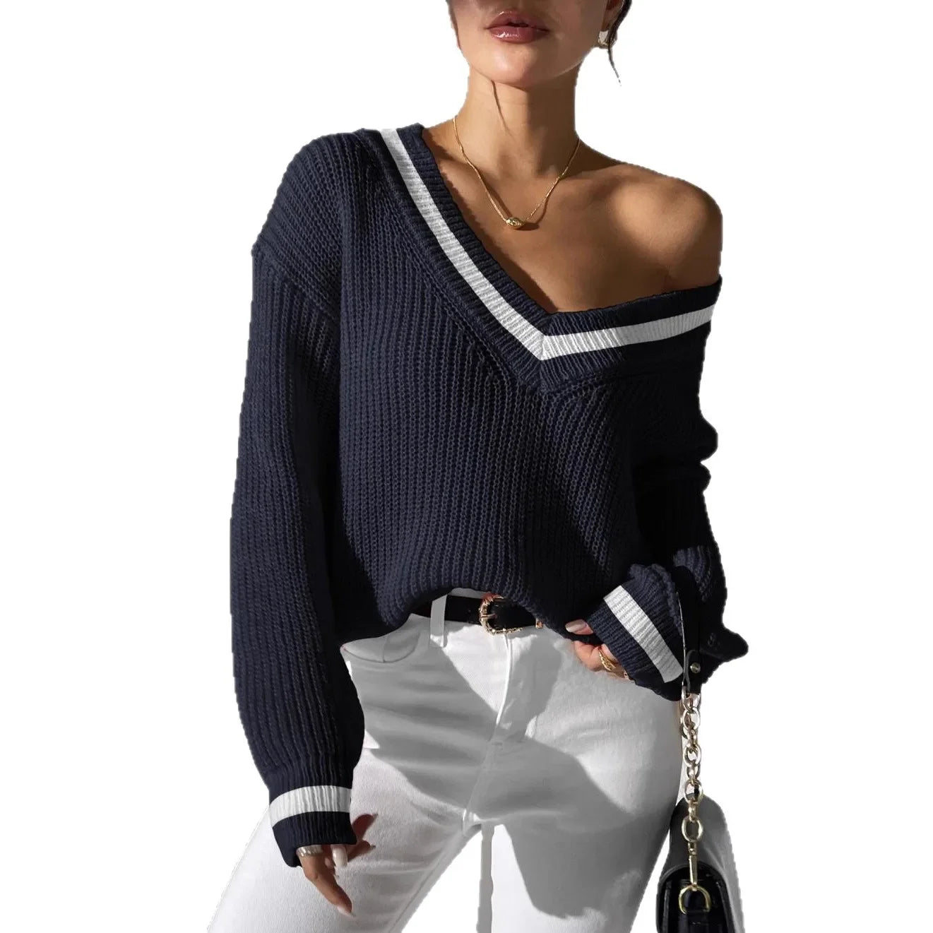 Casual Women's V-neck Sweater