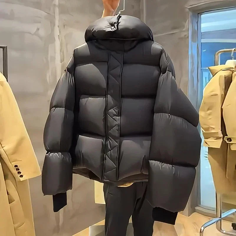Casual Down Puffer Loose Hooded Parkas Jacket