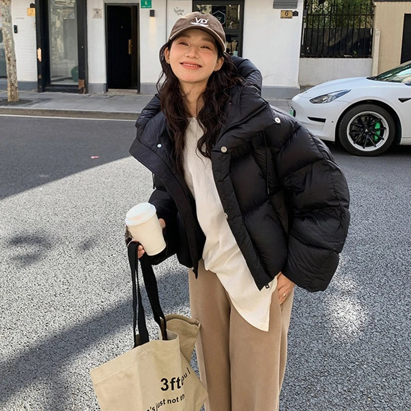 Puff Short Down Cotton Jacket for Women