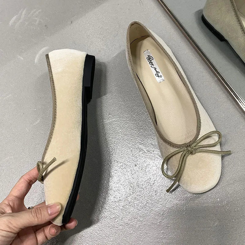 Fashion Silk Women Ballet Flats Shoes