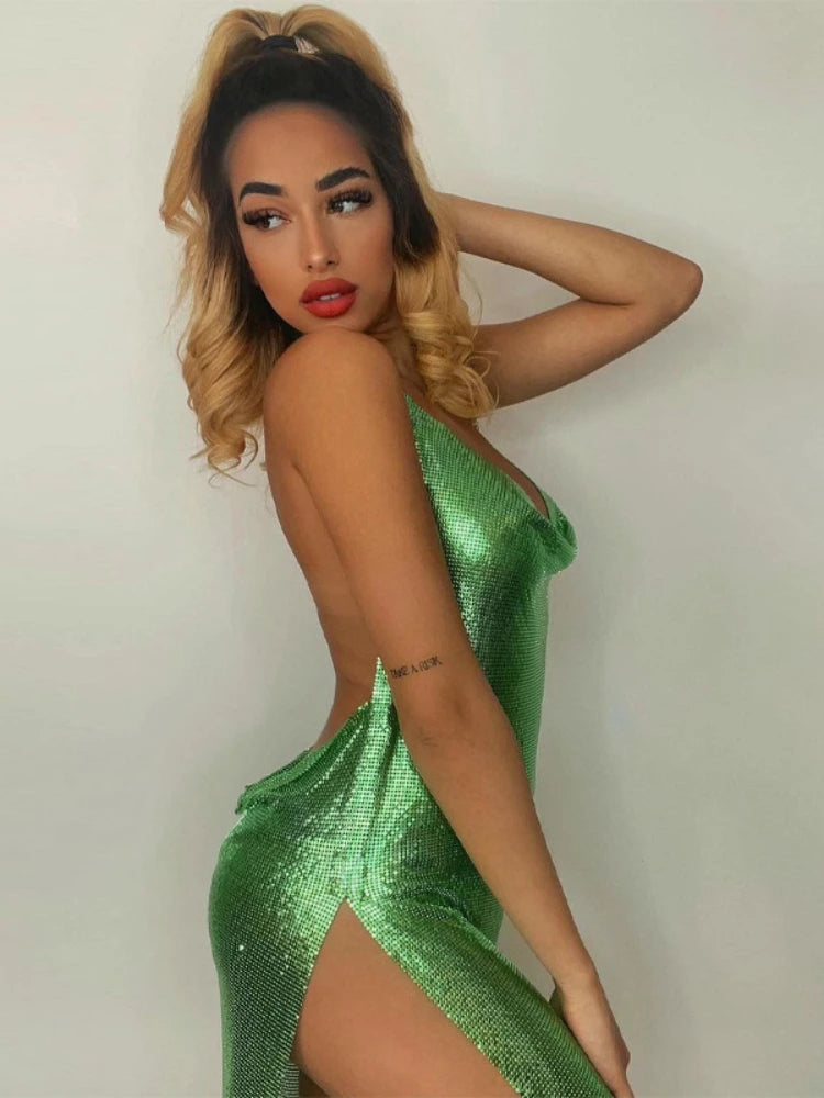 Short Dress with Hanging Neck Backless Dress