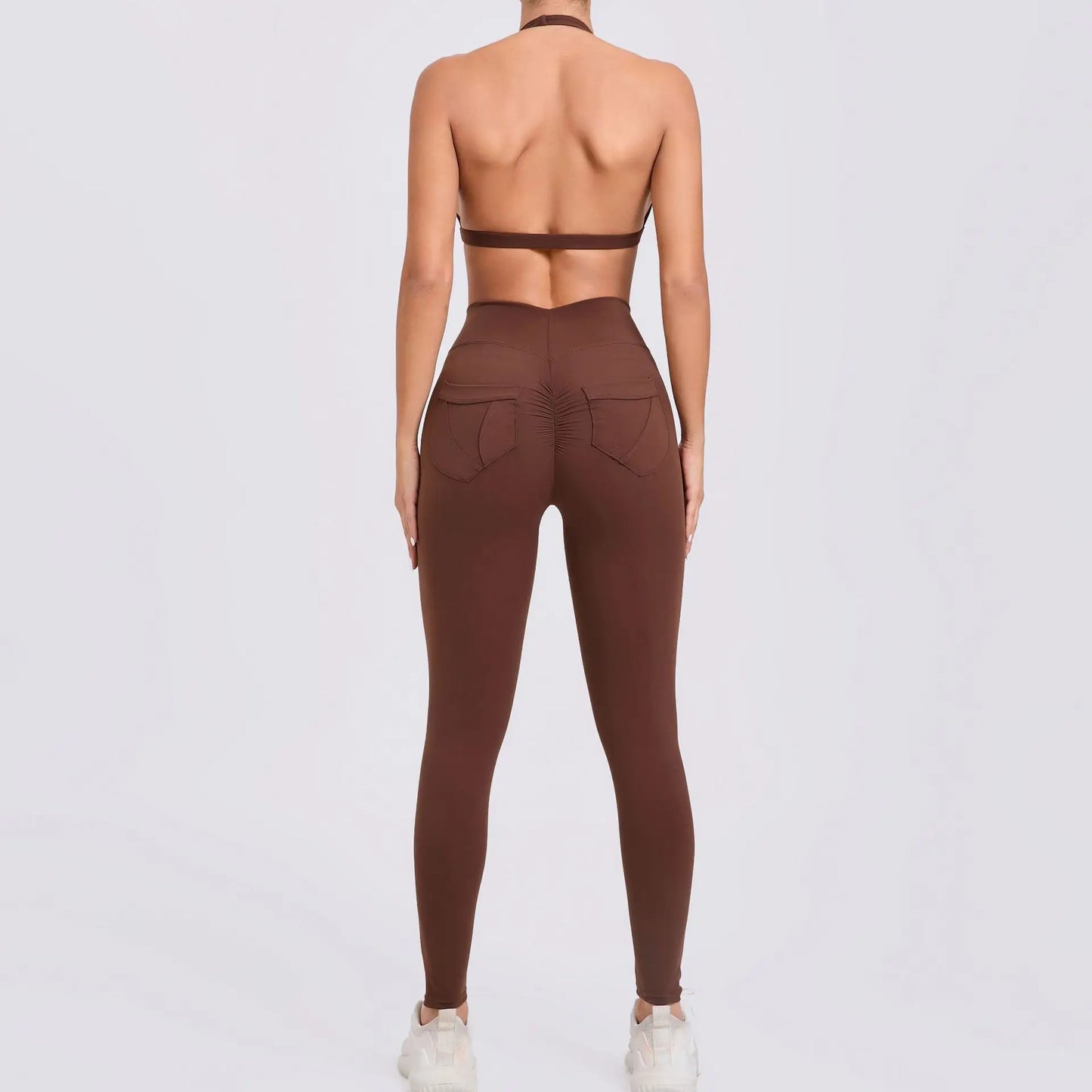 Workout Set for Women Yoga Outfit Seamless Sports Bra High Waist Gym Leggings