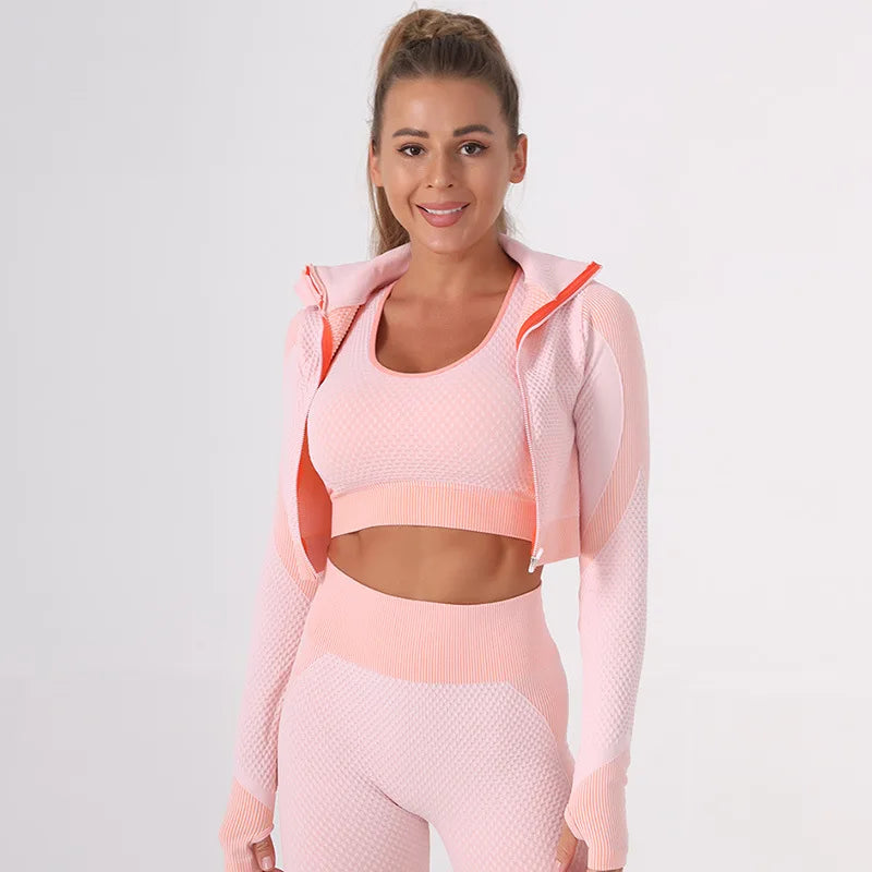 Women's Yoga Sets Seamless Sports and Fitness Suit