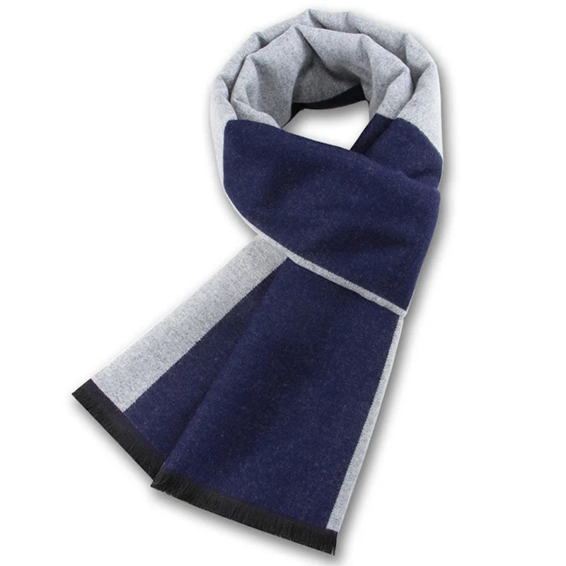 Cashmere Shawl Luxury Brand Scarf Soft Keep Warm Outdoor Grey Knit Neckerchief