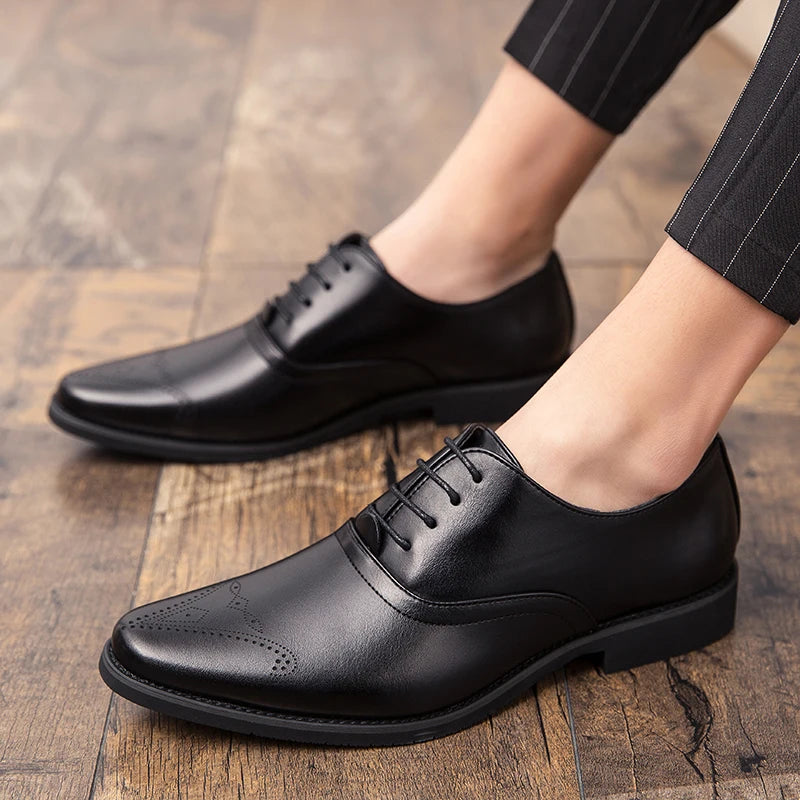 Men Slip On Loafers Trend Tassels Leather Shoes