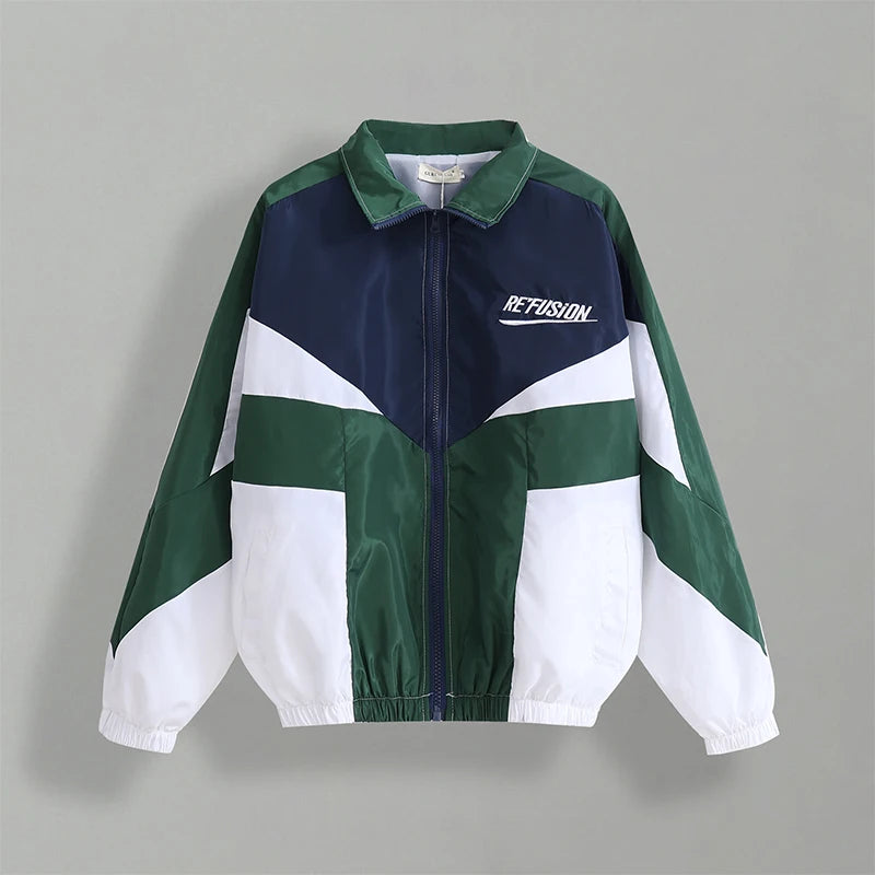 Varsity Jacket Men Patchwork Embroidery Bomber Jacket