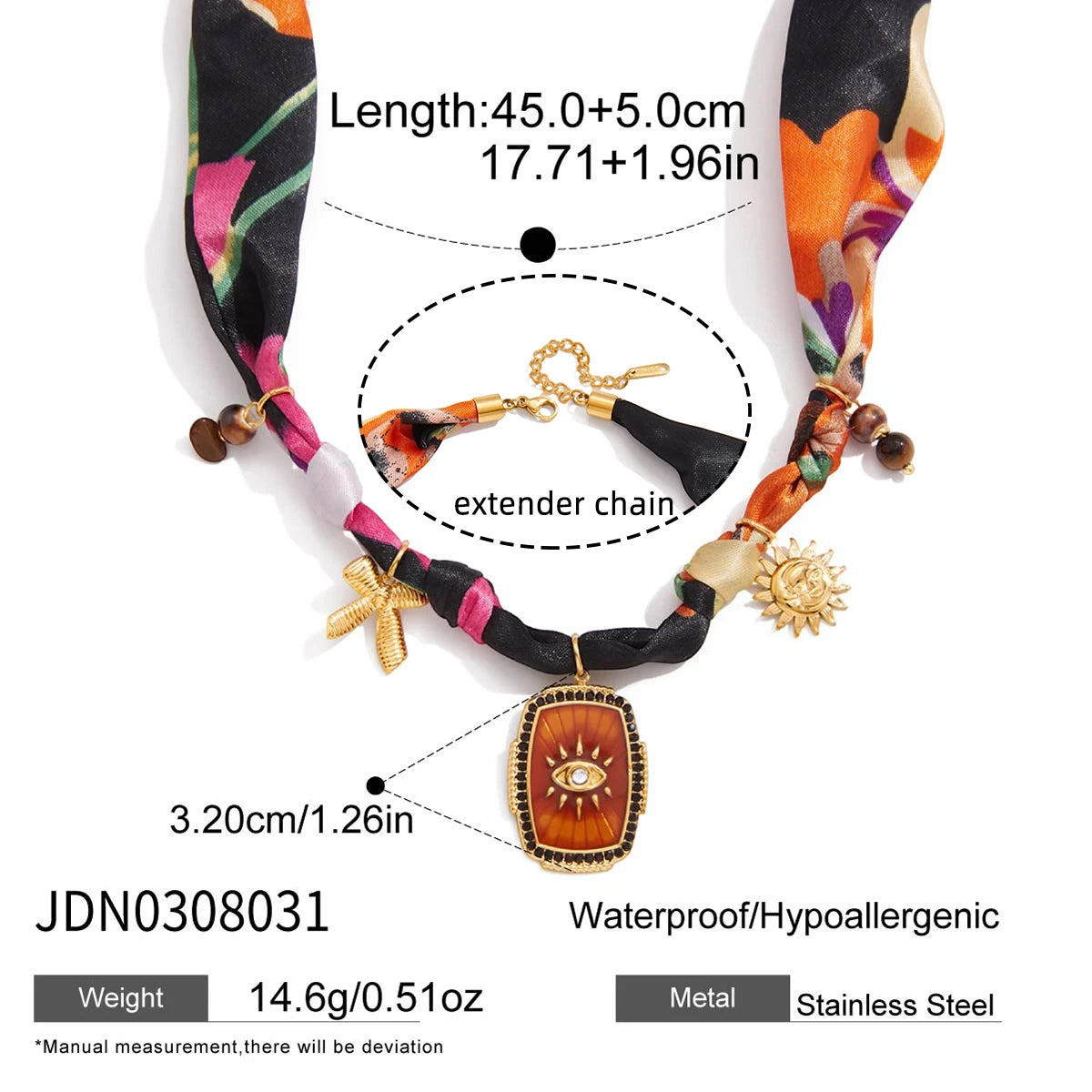 Zora Holiday Style Multi-charm Scarf Necklace