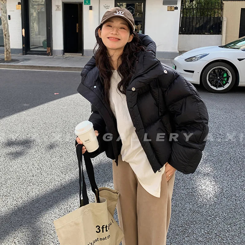 Puff Short Down Cotton Jacket for Women