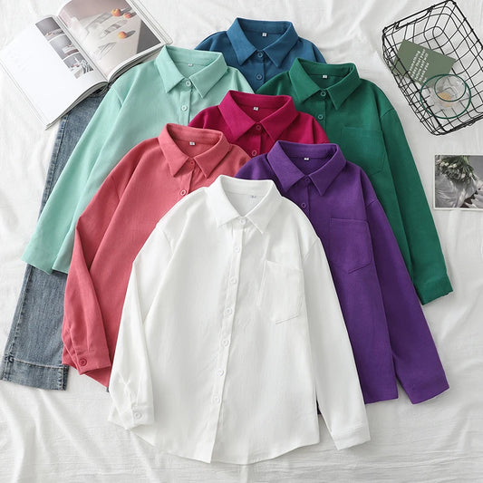 Women Blouses Solid Shirts Tunic  Tops And Blouses