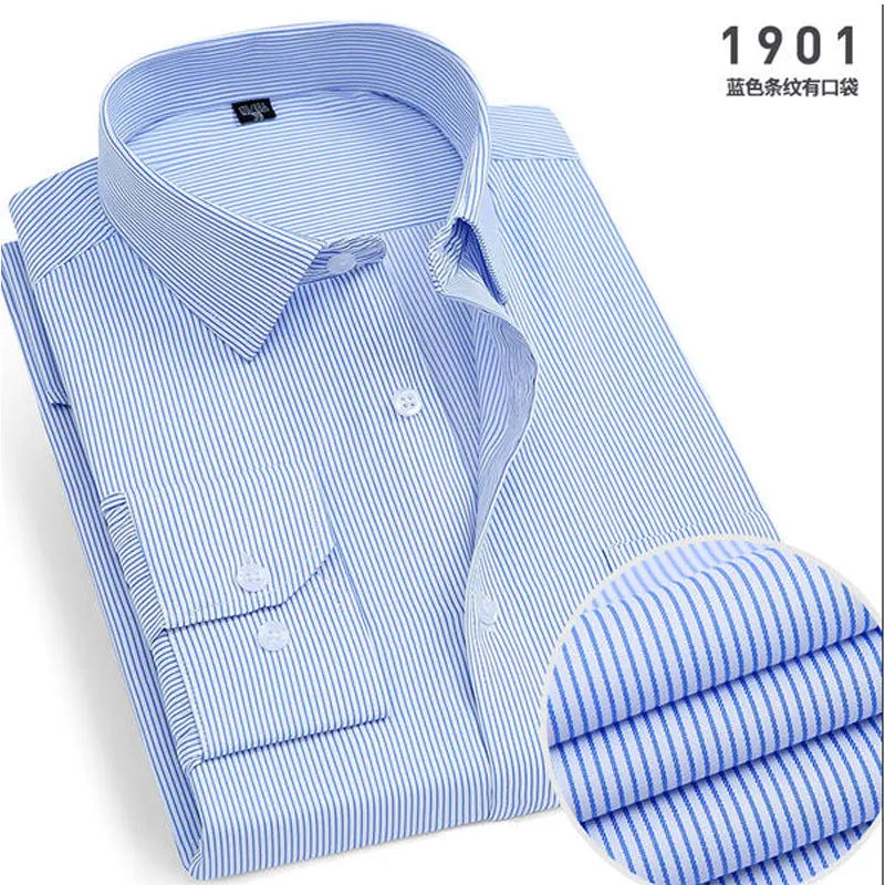 New Men's Striped long-sleeved Shirt