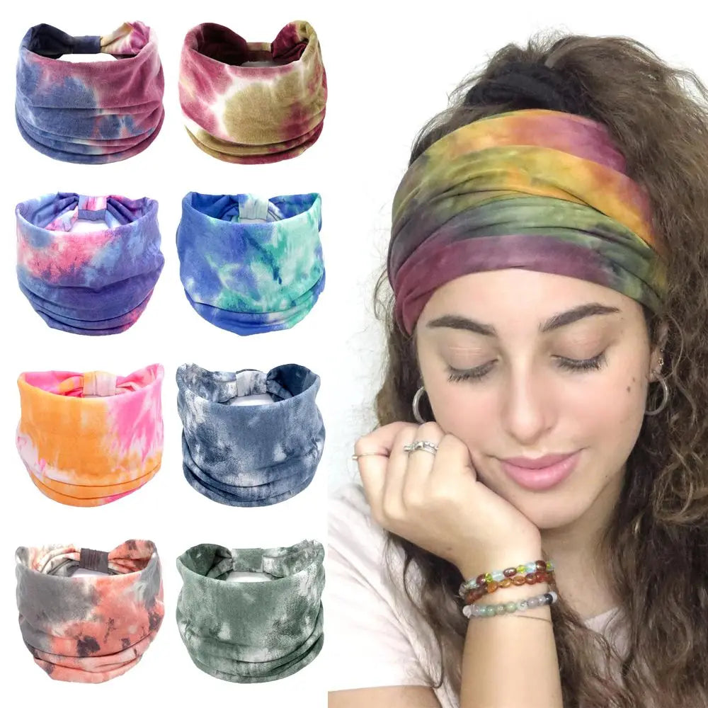 Criss Cross Yoga Twist Turban Wide Knotted Headbands