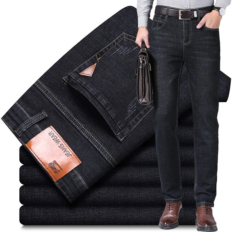 Men Fashion Straight Jeans Slim Fit
