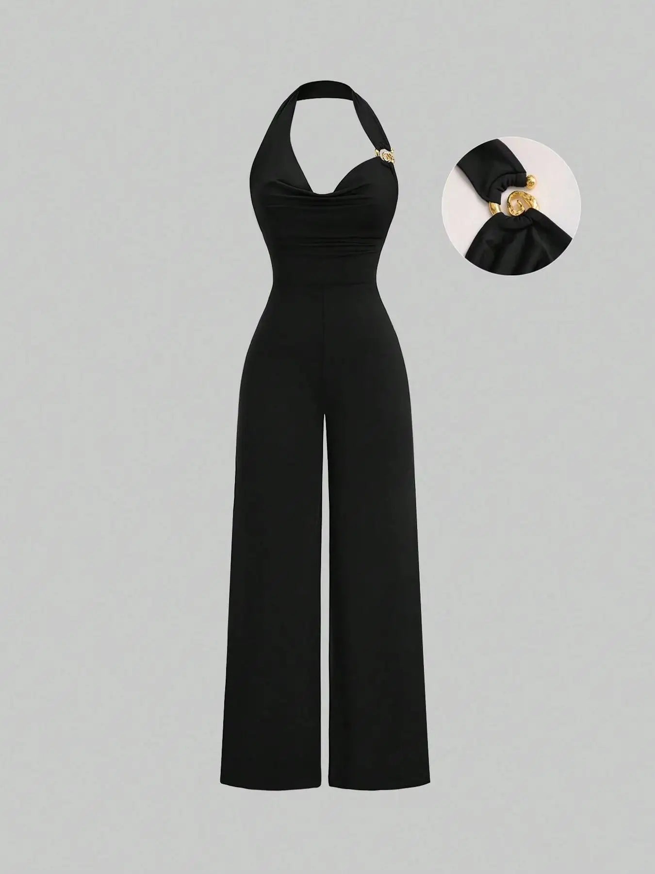 Women's Slim Fit Jumpsuit Backless Halter