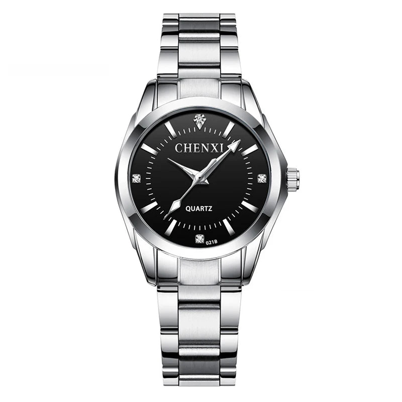 Luxury Stainless Steel Wristwatches Analog Luminous Quartz Clock Watch