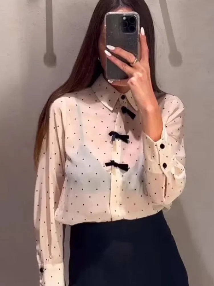 HH Women Fashion Blouses Solid Turn-Down Collar