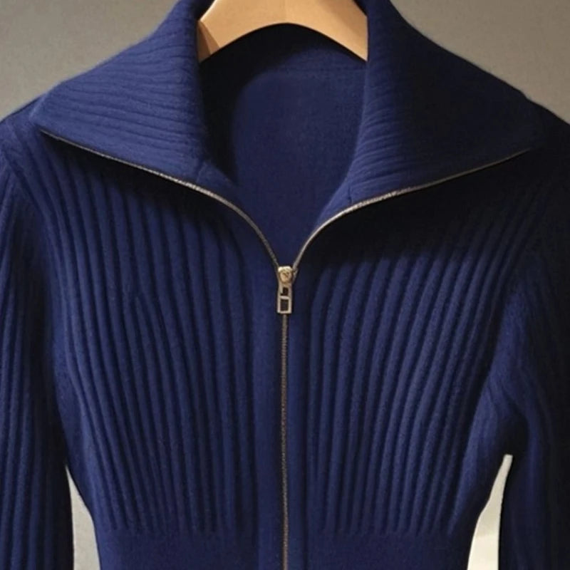 Women's Knit Cardigan Elegant Unique Chic Open Front Fall Tops