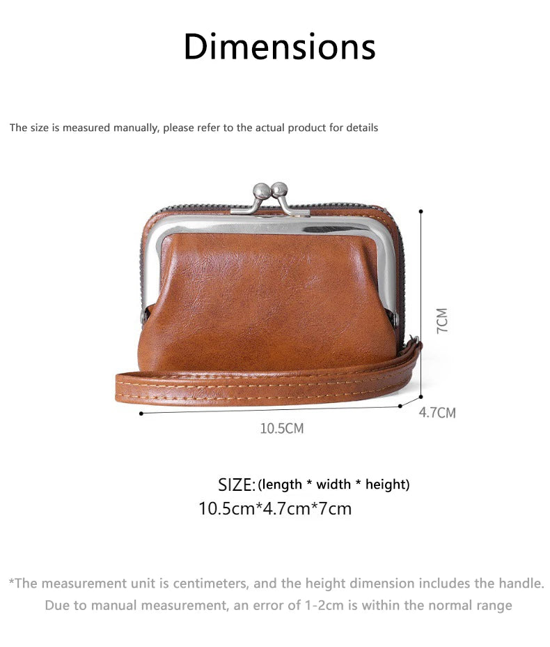 Women's Wallet Fashionable and Minimalist Wrist Strap Short Zero Wallet