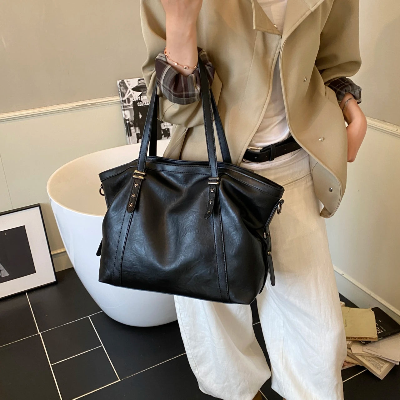 Women's Bag Large Capacity Shoulder Bags High Quality PU Leather Handbags and Purse