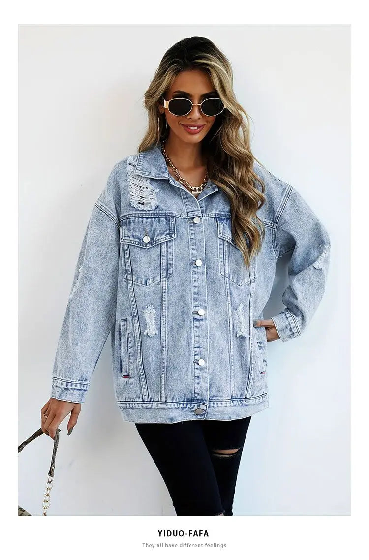 Euramerican Hole Jeans Coats
