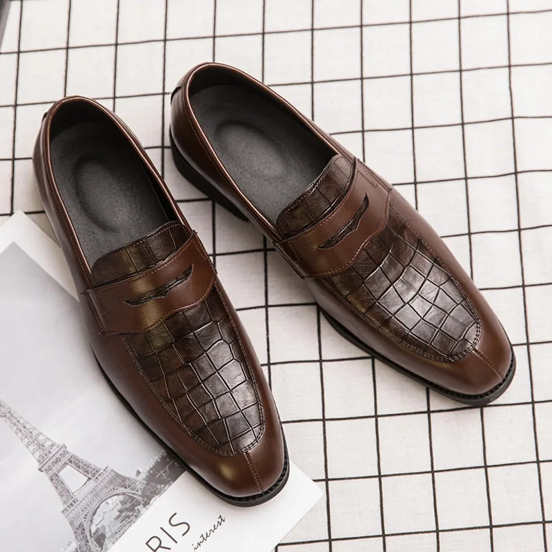 Men Casual Shoes Leather Loafers Office Dress Shoes for Men
