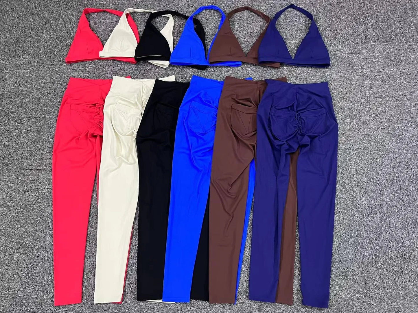 Workout Set for Women Yoga Outfit Seamless Sports Bra High Waist Gym Leggings