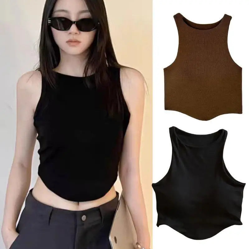 Summer Women Tank Tops Camisole  With Padded Bra