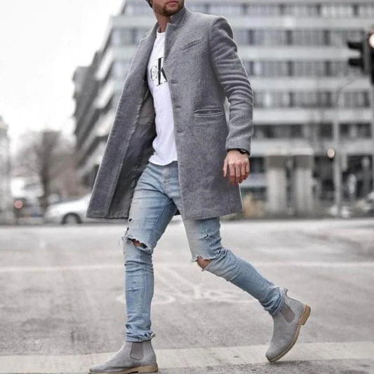 Brand Mens Coat  New Casual Mens Trench Coat